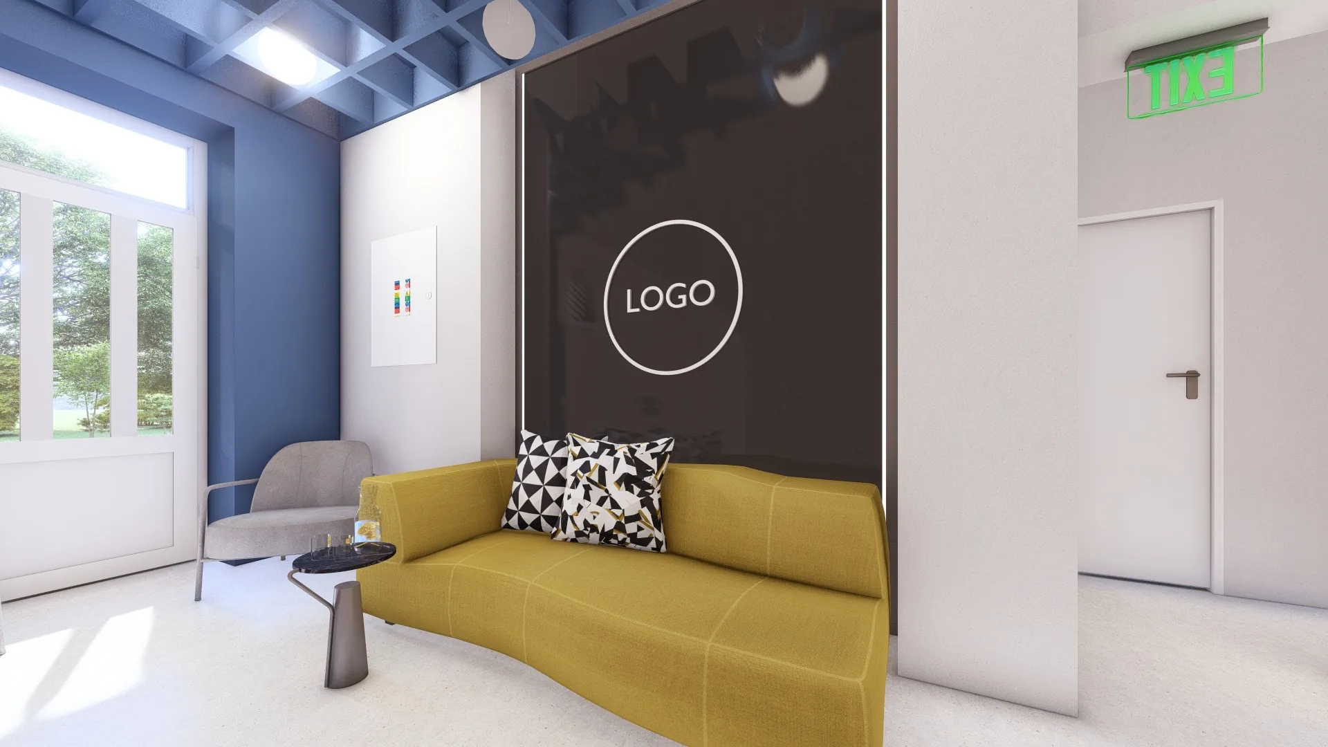 Moderné kancelárie s lounge zónou – 3D vizualizácia 10